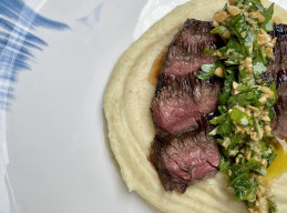 Weeknight Steak with Parsnip Puree