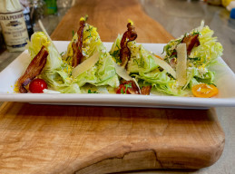 Bacon and Egg Caesar Wedge Salad