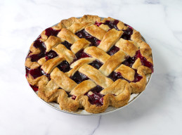 Cherry and Strawberry Lattice Pie