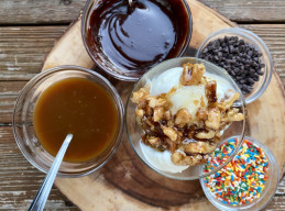 Fior di Latte Gelato with Wet Walnuts