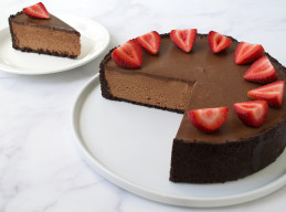 No-Bake Triple Chocolate Cheesecake