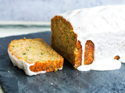 Zucchini Bread with Greek Yogurt Glaze