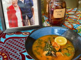 Bourbon Shrimp with Baby Spinach