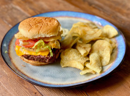 Hawaiian Sliders with Pineapple and Sweet Onion Potato Chips 