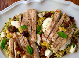 Grilled Chicken and Sweet Corn Zoodle Salad