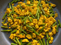 Tofu Green Bean Breakfast Scramble