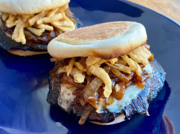 French Onion Portobello Burgers