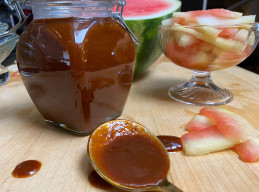 Watermelon BBQ Sauce and Pickled Watermelon Rinds