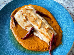 Pan-Fried Fish with Pumpkin Pipián