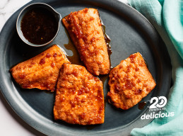 Pan-Fried Honey-Garlic Frozen Salmon