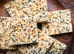 Apple and Tahini Crispy Rice Squares