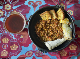 Beef Kitfo with Awase