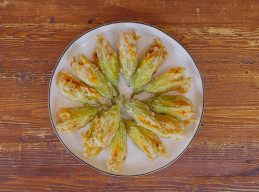 Crispy Squash Blossoms with Crab and Tarragon