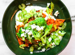 Buffalo Chicken Breast with Crunchy Celery Salad