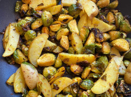 Brussels Sprouts Cooked Like Aloo Gobi