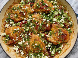 One-Pot Mediterranean Chicken and Farro