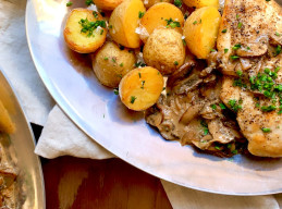 Dinner for Two: Chicken Diane with Crispy Baby Potatoes