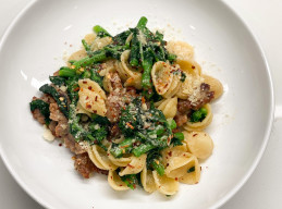 Roasted Garlic and Sausage Orecchiette