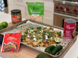 Cheesy Cauliflower Nachos (Sponsored)