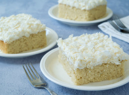 Coconut Sheet Cake with Marshmallow-Cream Cheese Frosting
