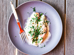 Salt-Baked Fish with Easy Caper Beurre Blanc