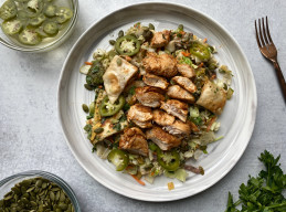 Chicken Taco Salad with Quesadilla “Croutons” (Sponsored)
