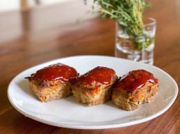 Mini Meatloaves with BBQ Glaze