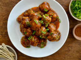 Sheet Pan Barbecue Meatballs