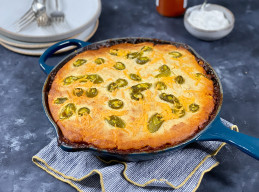 Spicy Pork Tamale Pie with Pickled Jalapeños