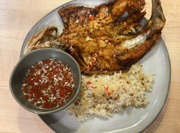Bangus with Spicy Suka and Garlic Rice