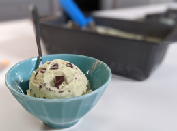 Homemade Double Mint Chip Ice Cream 