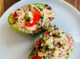 Greek Couscous Salad Stuffed Avocados