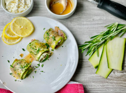 Prosciutto-Stuffed Zucchini with Feta and Brown Butter