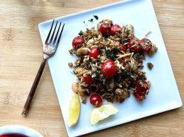 Caprese Farro and White Bean Salad