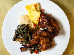 Air Fryer Jerk Chicken with Spicy BBQ Sauce