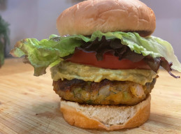 Crispy Shrimp Burgers with Smoky Avocado Mayo