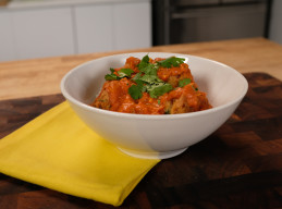Vegan Dumplings in Creamy Tomato Curry