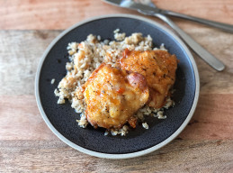 Hot Honey, Garlic and Pineapple Chicken Thighs
