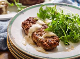 Lamb Kebabs with Arugula and Tahini