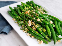 Green Beans with Toasted Hazelnuts and Lemon Zest