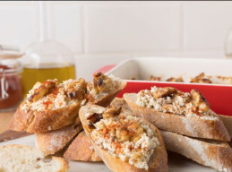 Black Pepper and Chile Baked Goat Cheese