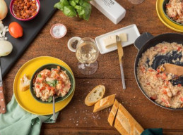 Tomato and Bacon Risotto with Gulf Shrimp