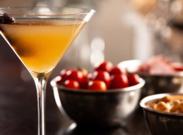 Whiskey Sours with Marinated Cherries
