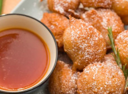 Donut Waffle Balls with Maple Dipping Sauce
