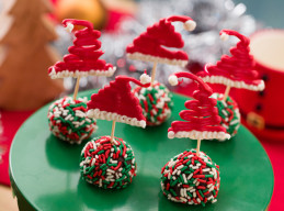 Chocolate Santa Hat Truffles