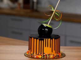 Candy Apple Drip Cake