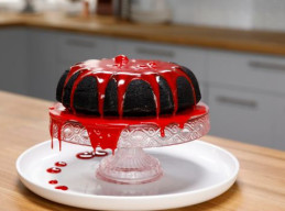 Gory Black Bundt Cake