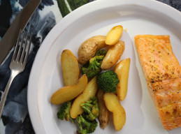 Family Sheet Pan Salmon Dinner