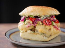 Guy's Tempura Mushroom Burger