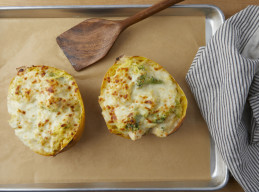 Chicken and Broccoli Twice-Baked Spaghetti Squash